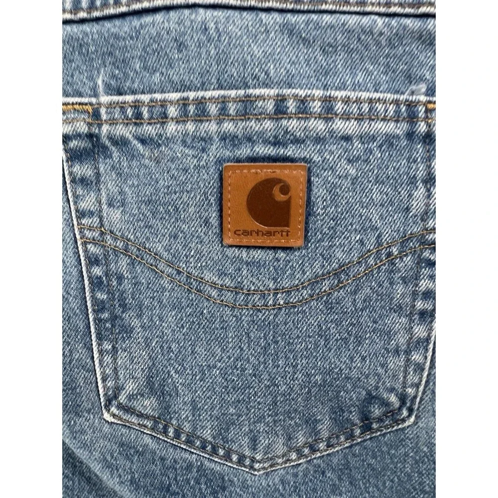 Carhartt Men’s Traditional Fit Work Blue Jeans 5 Pocket B18 STW 46 X 32